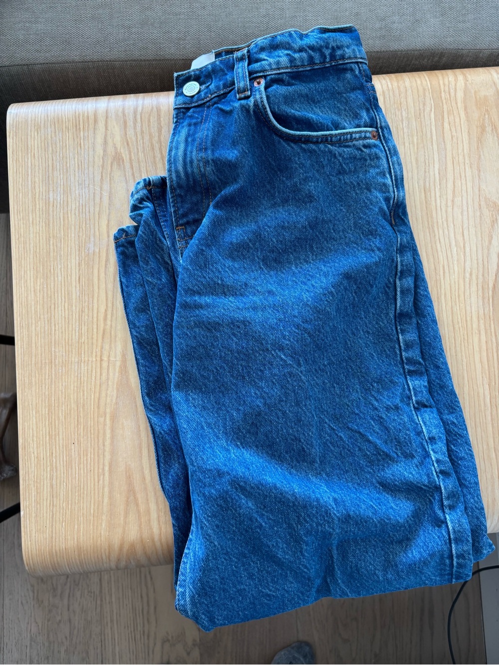 Reformation Cary Low Rise Slouchy Wide Leg Short Jeans